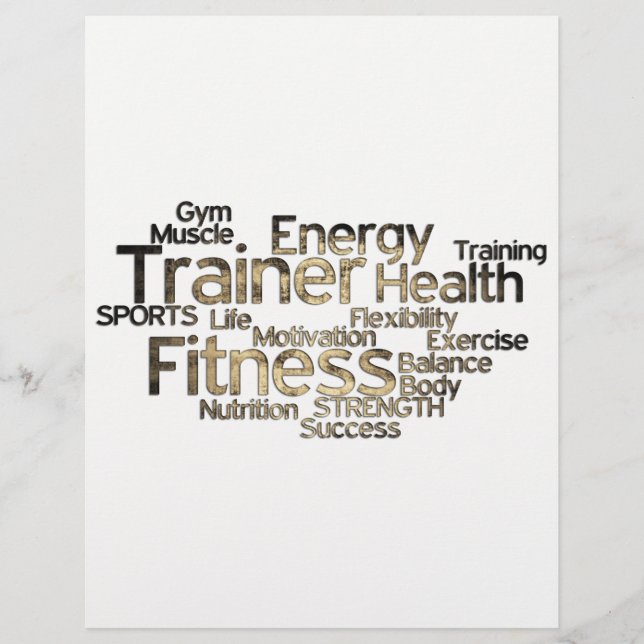 Grungy Personal Trainer Flyer (Framsidan)