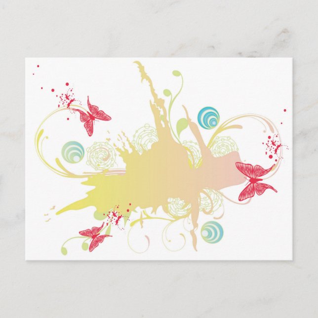 Grungy Postcard Vykort (Framsida)