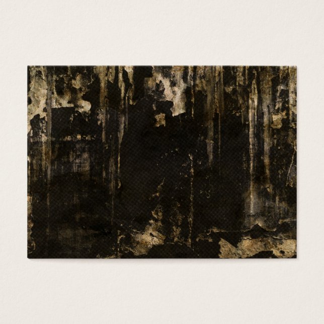 Grungy Rippad Black Background Visitkort (Framsidan)