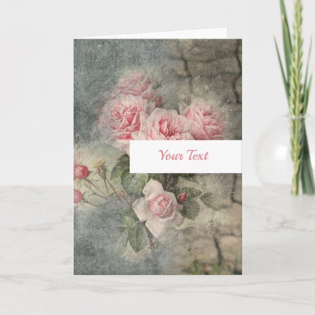 GRUNGY RO - Vintage Flowers Kort (Framsida)