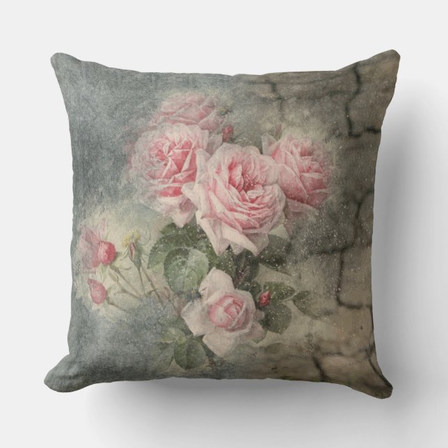 GRUNGY RO - Vintage Flowers Kudde (Framsida)