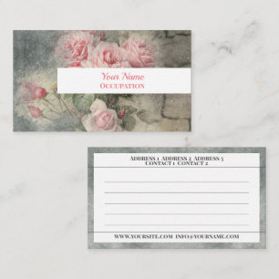 GRUNGY RO - Vintage Flowers Visitkort
