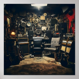 Grungy Rock musik Studio Poster