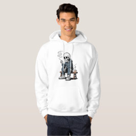 Grungy skelett i hoodie grafisk konst