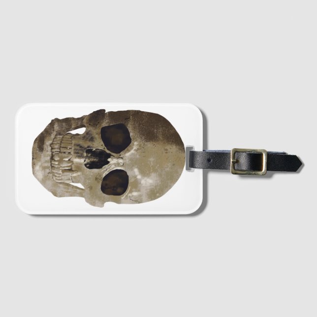Grungy Skull Bagagebricka (Framsida horisontal)