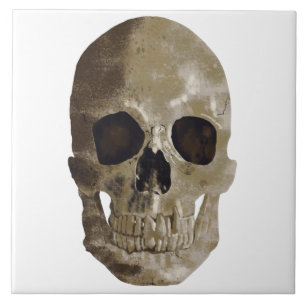 Grungy Skull Kakelplatta