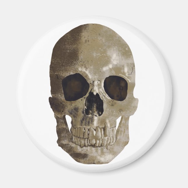 Grungy Skull Magnet (Framsidan)