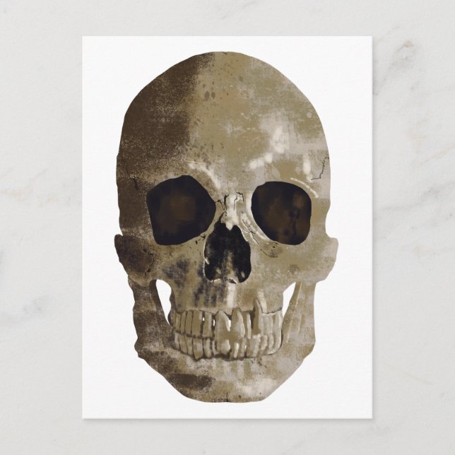 Grungy Skull Vykort (Framsida)
