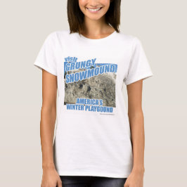 Grungy Snowmound Parody Winter Travel Design Tee