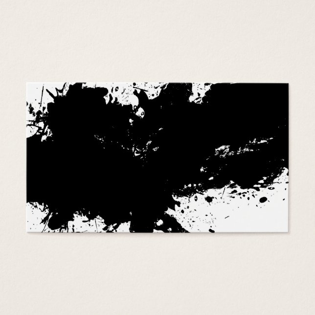 Grungy Splattered Bläck Background Visitkort (Framsidan)