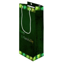 Grungy St. Patrick's Day Shamrocks - Vin Gift Bag