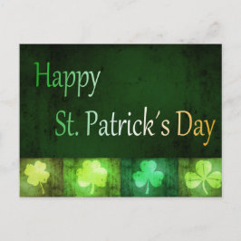 Grungy St. Patrick's Day Shamrocks - vykort
