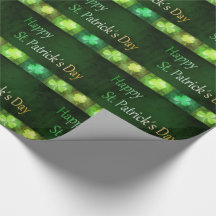 Grungy St. Patrick's Day Shamrocks Wrapping Papper
