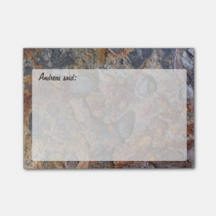 Grungy Sten Struktur med text Post-it Block