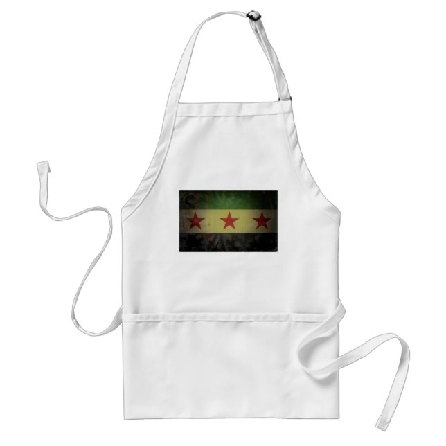 Grungy Syria Flagga Förkläde (Framsidan)