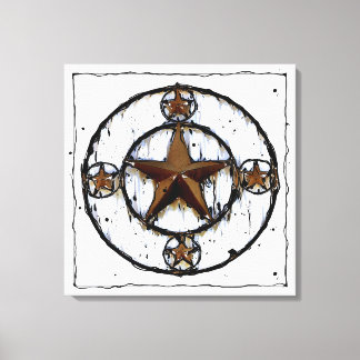 GRUNGY TEXAS STAR CANVASTRYCK