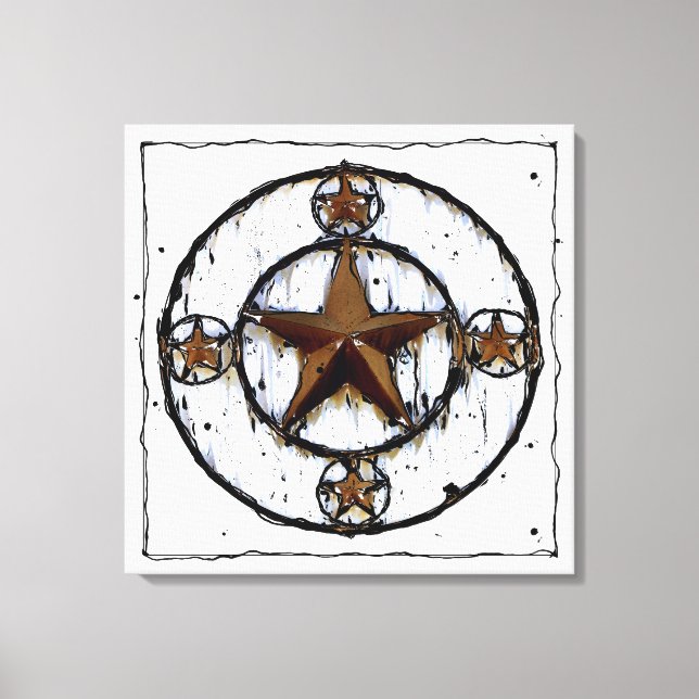 GRUNGY TEXAS STAR CANVASTRYCK (Framsida)