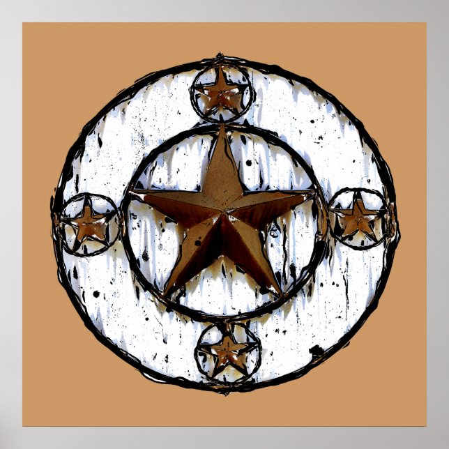 GRUNGY TEXAS STAR POSTER (Framsidan)