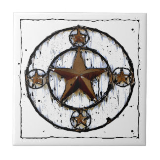 GRUNGY TEXAS STJÄRNA KAKELPLATTA