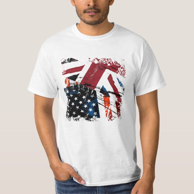 Grungy USA-UK T-shirt (Framsida)