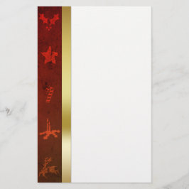 Grungy Vintage Guld jul Brevpapper