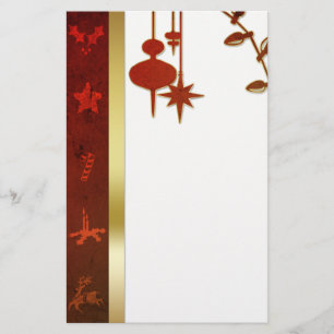 Grungy Vintage Guld jul Brevpapper