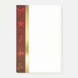 Grungy vintageguldjul post-it block