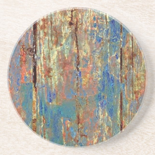 Grungy Wood staketsandstenkustfartyg Underlägg (Framsidan)