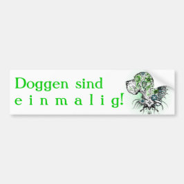 Grünliche Deutsche Dogge Bildekal