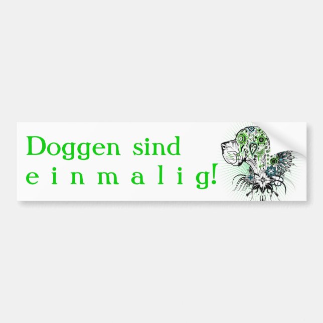 Grünliche Deutsche Dogge Bildekal (Framsidan)