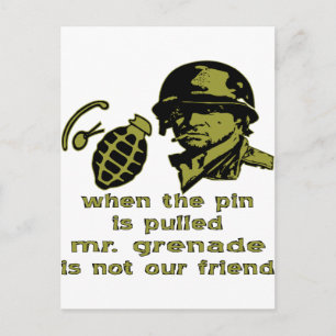 Grunt när nålen är utslagen, mr Grenade Vykort