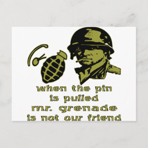 Grunt när nålen är utslagen, mr Grenade Vykort