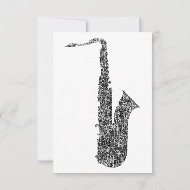 grunt saxofon inbjudningar (Framsida)