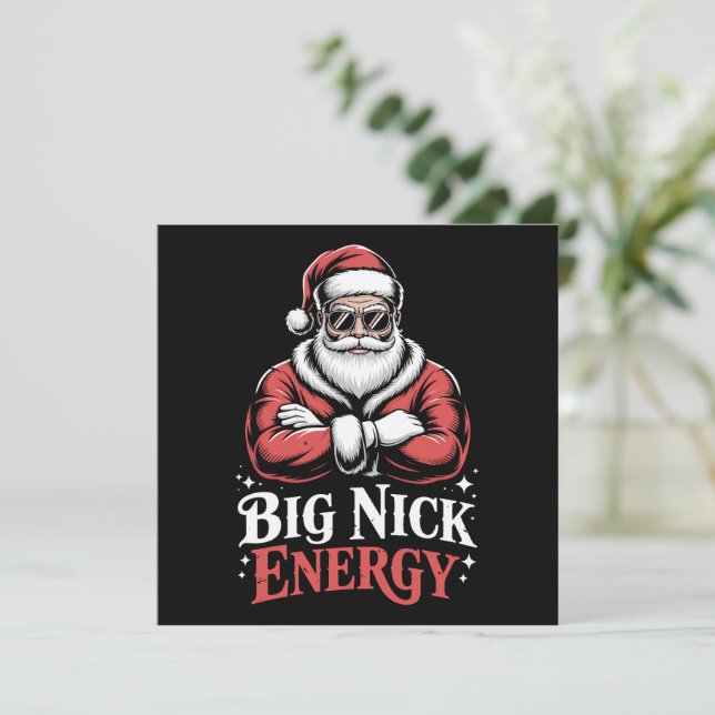 Grunt Style Big Nick Energy Rolig Tomte Jul  Julkort (Stående Fram)
