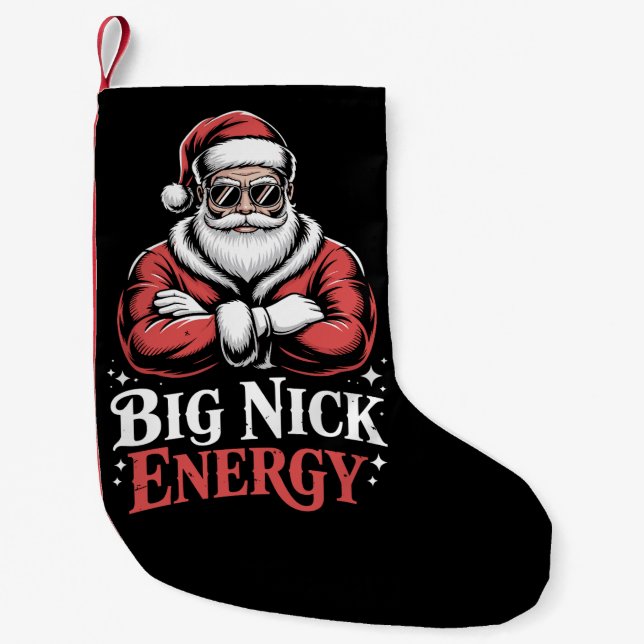 Grunt Style Big Nick Energy Rolig Tomte Jul  Liten Julstrumpa (Framsidan)