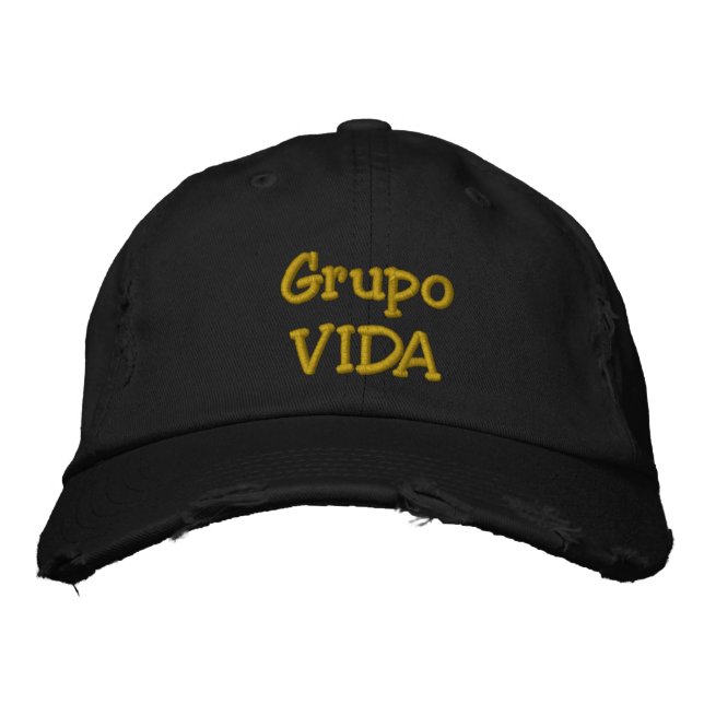 GrupoVIDA Black Cap Broderad Keps (Framsida)