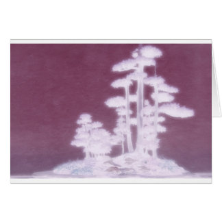 Grupp av Bonsaigrästräd Hälsningskort