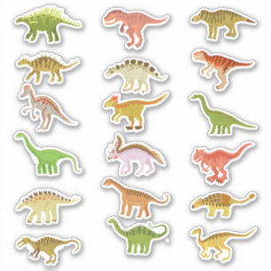 grupp av dinosaurier klistermärken