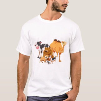 Grupp av djur t shirt
