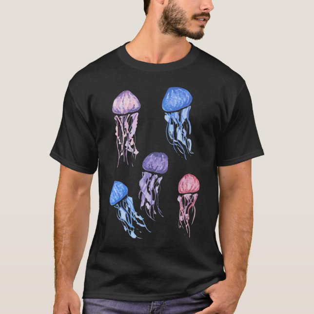 Grupp av fem maneter t shirt (Framsida)
