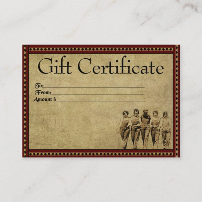 Grupp av generiska certifikat - prim gift-kort (Framsida)