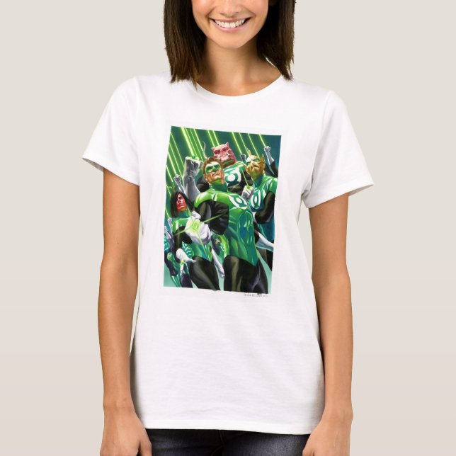 Grupp av Grönt Tee Shirt (Framsida)