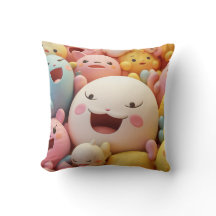 Grupp av mjuka, lycklig-varelser i pasteller