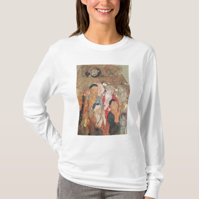Grupp av munkar och Buddha Tee (Framsida)