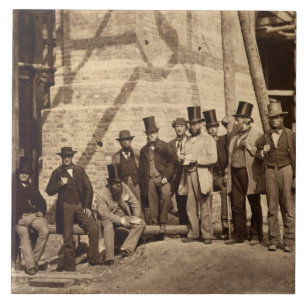 Grupp av ordförande, 1862 (fotoet) kakelplatta
