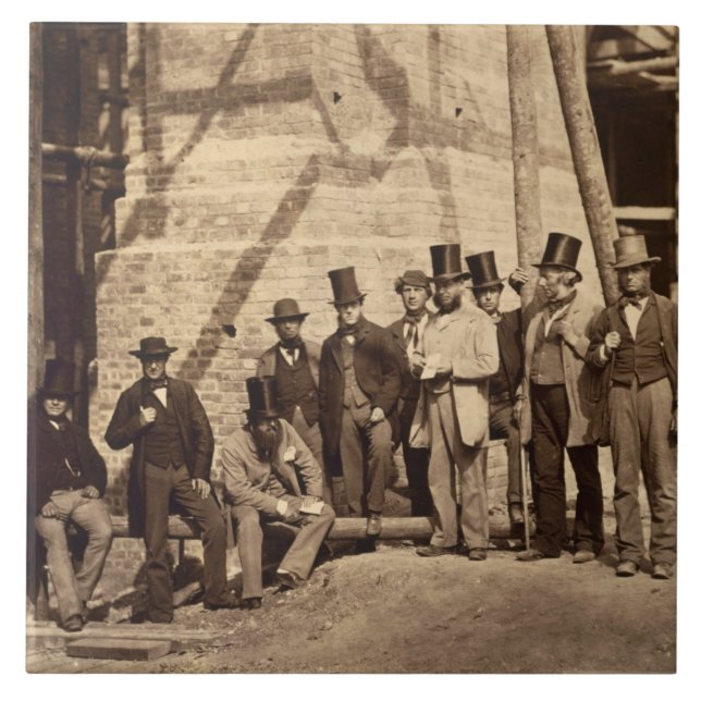 Grupp av ordförande, 1862 (fotoet) kakelplatta (Framsidan)