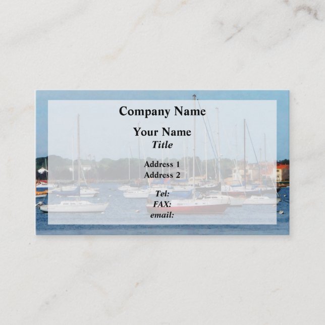 Grupp av Sailboat Newport RI Visitkort (Framsida)