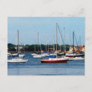 Grupp av Sailboat Newport RI Vykort