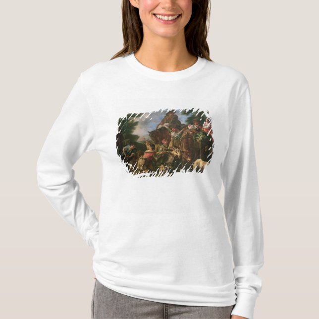 Grupp av shepherds med en häst tee shirt (Framsida)