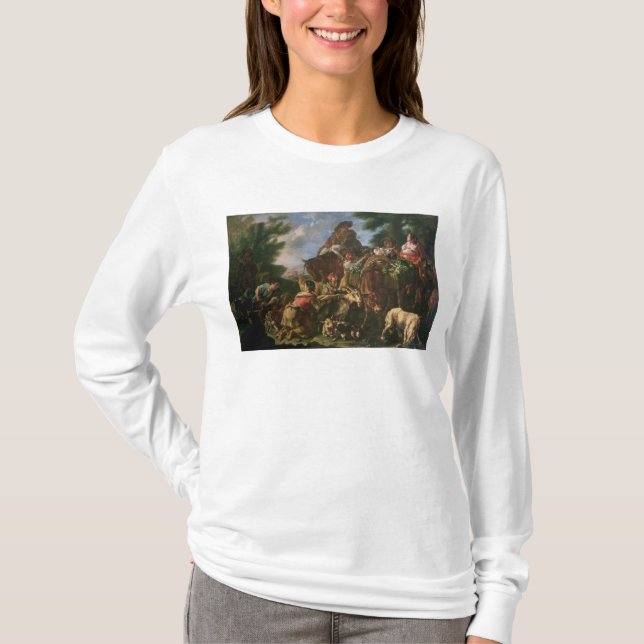 Grupp av shepherds med en häst tee shirt (Framsida)